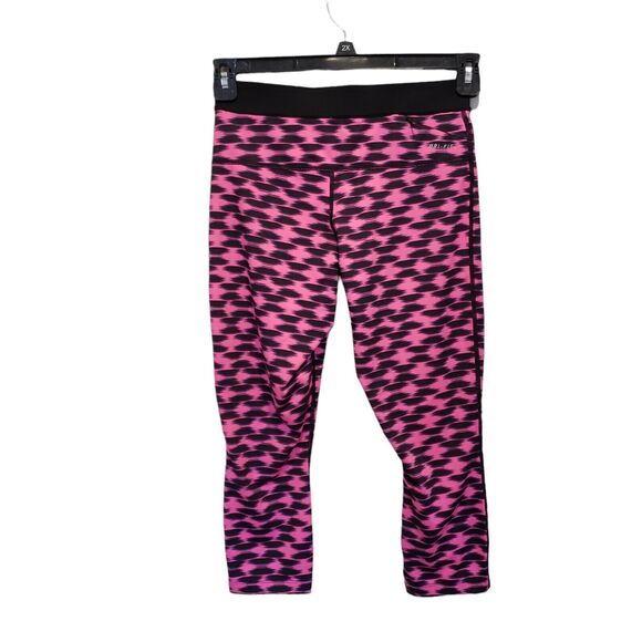 NIKE Dri-Fit Run Fast Live Fearless Crop Ankle Leggings Pink Black Small - Picture 5 of 8